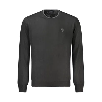 North Sails Black Wool Men Sweater In Gray
