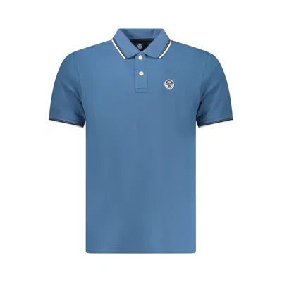 North Sails Blu Cotton Men Polo In Blue