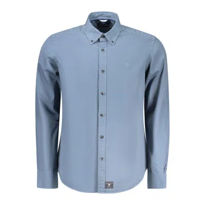 North Sails Blu Cotton Men Shirt In Blue