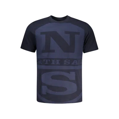North Sails Blu Cotton Men's T-shirt In Blue