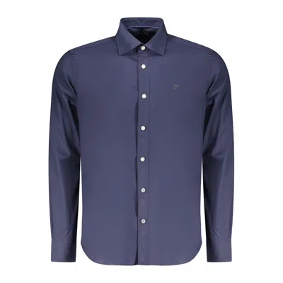 North Sails Blu Cotton Mens Shirt In Blue