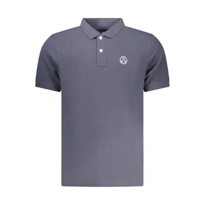 North Sails Blue Cotton Men Polo In Gray