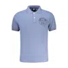 North Sails Blue Cotton Men Polo Shirt In Blue