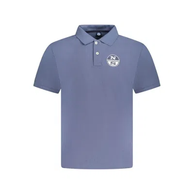 North Sails Blue Cotton Men Polo Shirt In Gray