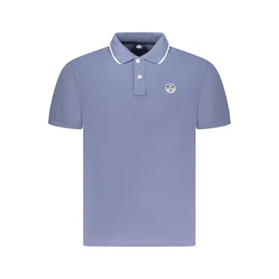 North Sails Blue Cotton Men Polo Shirt In Purple