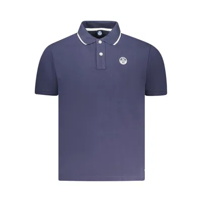 North Sails Blue Cotton Men Polo Shirt
