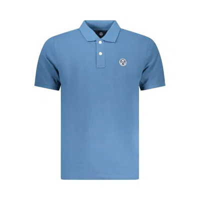 North Sails Blue Cotton Men Polo Shirt