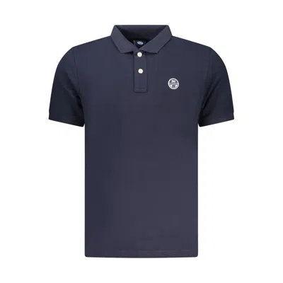 North Sails Blue Cotton Men Polo Shirt