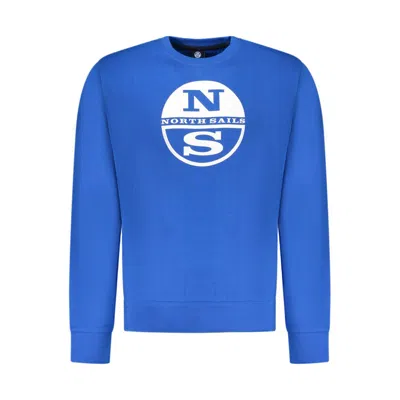 North Sails Blue Cotton Men Sweatshirt