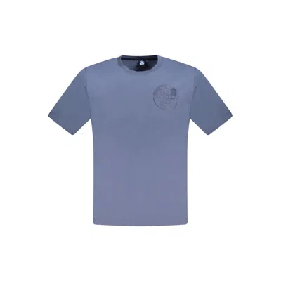 North Sails Blue Cotton Men T-shirt
