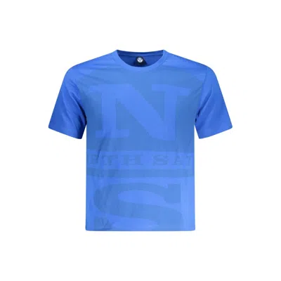 North Sails Blue Cotton Men T-shirt