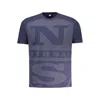 North Sails Blue Cotton Men T-shirt