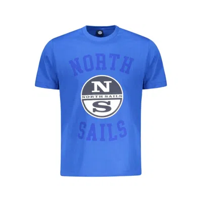 North Sails Blue Cotton Men T-shirt