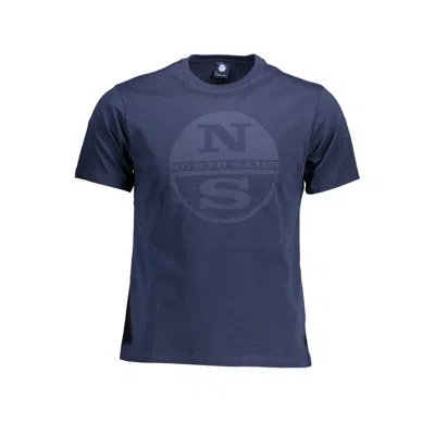 North Sails Blue Cotton Men T-shirt