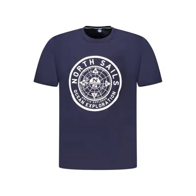 North Sails Blue Cotton Men T-shirt