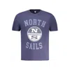North Sails Blue Cotton Men T-shirt