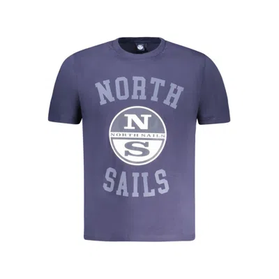 North Sails Blue Cotton Men T-shirt