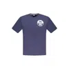 North Sails Blue Cotton Men T-shirt In Blue