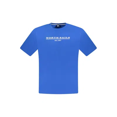 North Sails Blue Cotton Men T-shirt