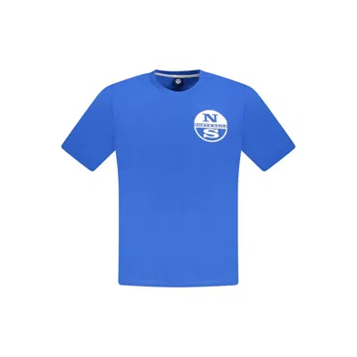 North Sails Blue Cotton Men T-shirt
