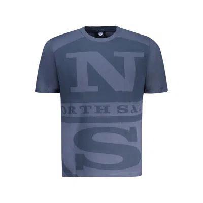 North Sails Blue Cotton Men T-shirt In Purple