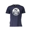North Sails Blue Cotton Men T-shirt In Blue