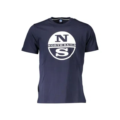 North Sails Blue Cotton Men T-shirt