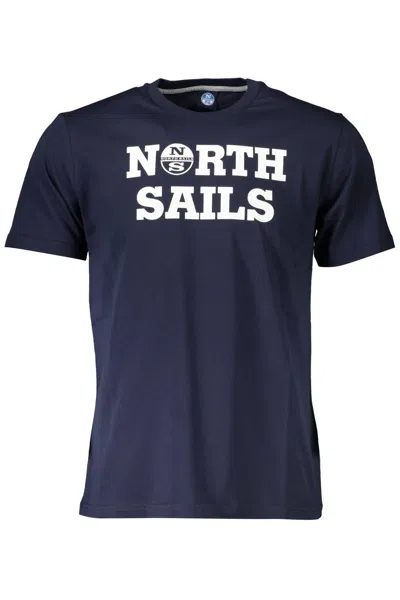 North Sails Logo-print Cotton T-shirt In Blue