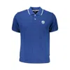 North Sails Blue Cotton Polo Shirt In Blue