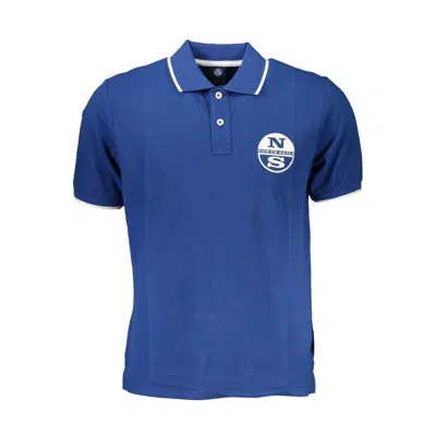 North Sails Logo-patch Cotton Polo Shirt In Blue