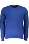 North Sails Blue Cotton Men Sweater In Blue
