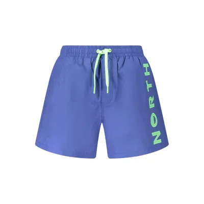 North Sails Drawstring Logo-print Swim Shorts In Blue