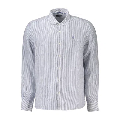 North Sails Blue Linen Pattern Shirt