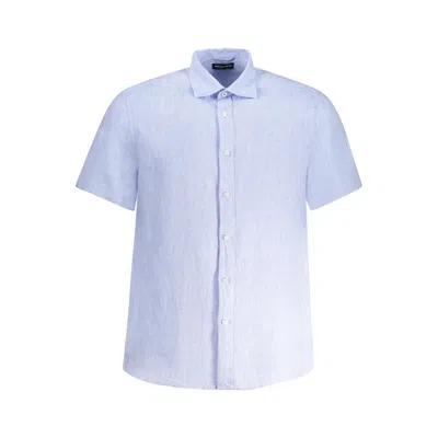 North Sails Blue Linen Shirt In White