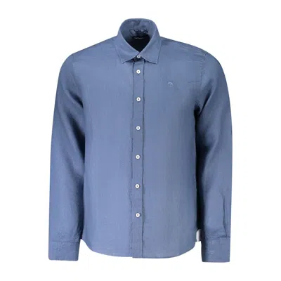 North Sails Band-neck Linen Shirt In Multi