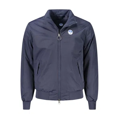 North Sails Sailor Logo-patch Zip-up Jacket In Blue