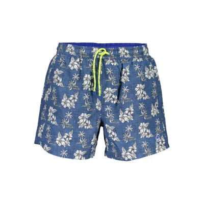 North Sails Floral-print Swim Shorts In Blue