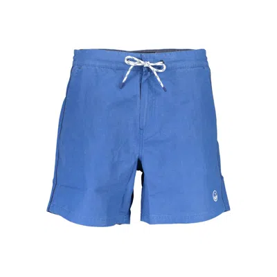 North Sails Logo Drawstring Swim Shorts In Blue