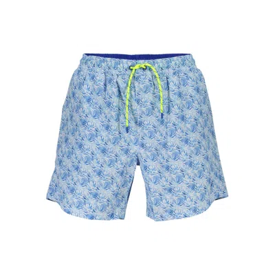 North Sails Floral-print Swim Shorts In Blue