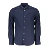 North Sails Blue Cotton Men Shirt In Blue
