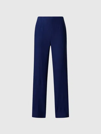 North Sails Blue Woman Linen Trousers In Other