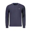 North Sails Blue Wool Men Sweater In Blue