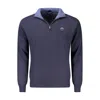 North Sails Blue Wool Men Sweater In Blue