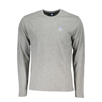 North Sails Brown Cotton Men T-shirt In Gray