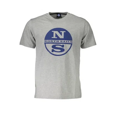 NORTH SAILS BROWN COTTON MEN T-SHIRT