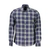 North Sails Blue Cotton Men Shirt In Blue