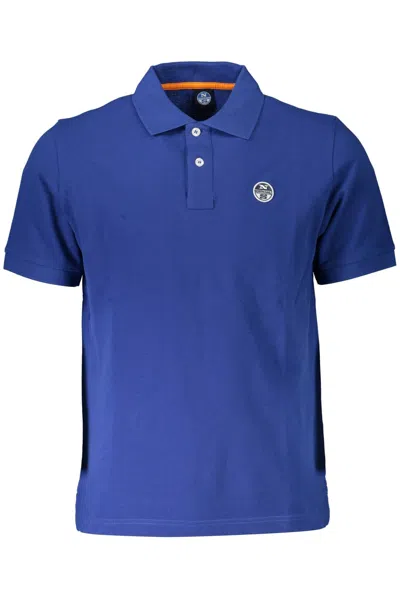North Sails Chic Blue Cotton Polo Shirt With Logo Detail