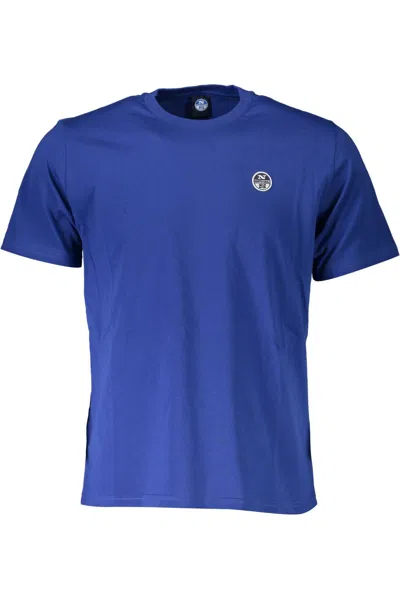 North Sails Chic Blue Cotton Tee With Iconic Logo