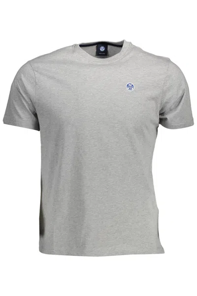 North Sails Classic Round Neck Cotton T-shirt In Gray