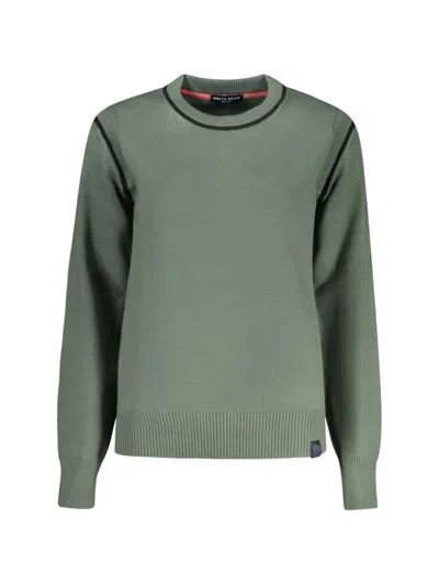 North Sails Contrast-piping Sweater In Green